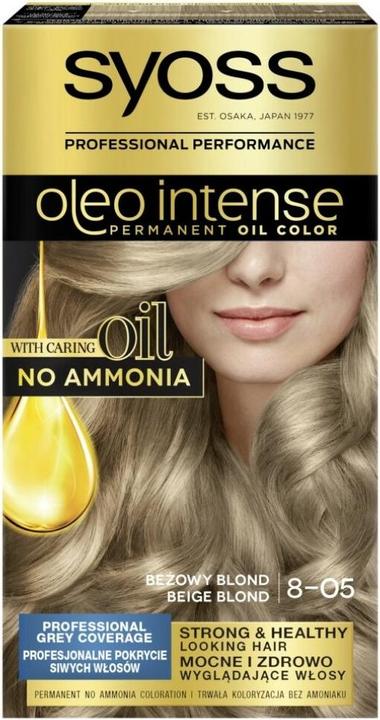 Immagine prodotto Syoss Tintura per capelli Oleo Intense 8-05 giallo bruno Per capelli chiari (8-05 Biondo beige)