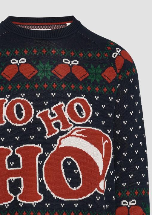 Produktbild s.Oliver Strickpullover Weihnachtspullover aus Baumwolle (M)