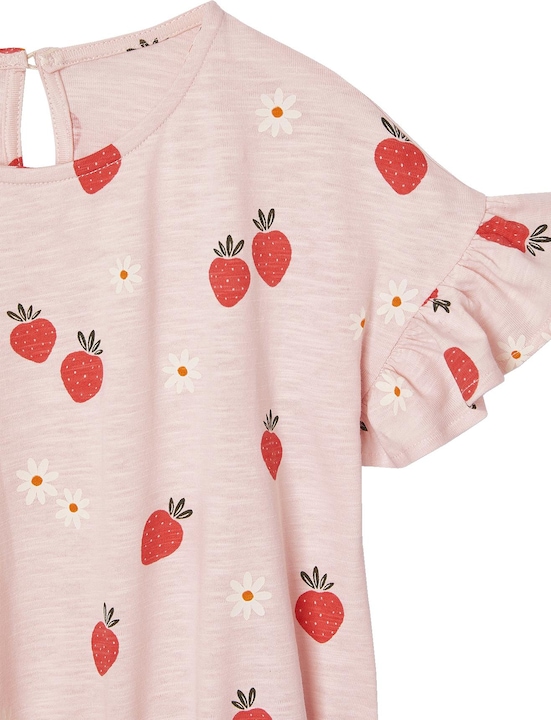 Image du produit Vertbaudet Mädchen Volantkleid mit Erdbeeren (110)