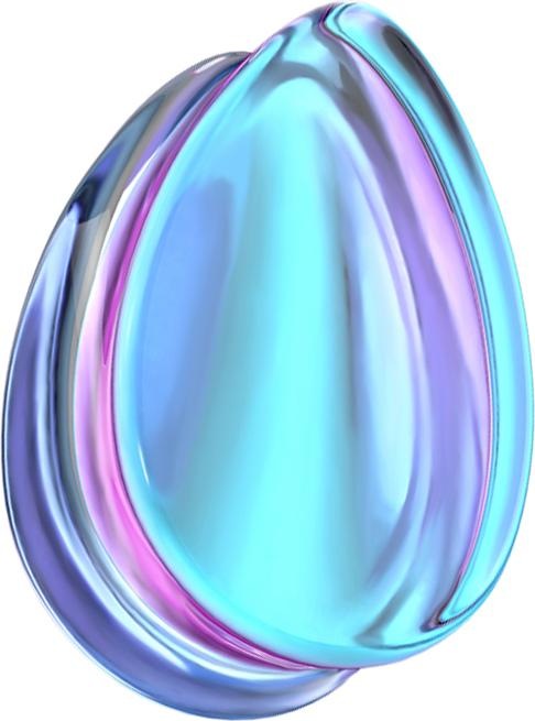Produktbild Star Piercing Flared Plug Tropfen irisierend violett aus Glas (ohne Messing, Glas)
