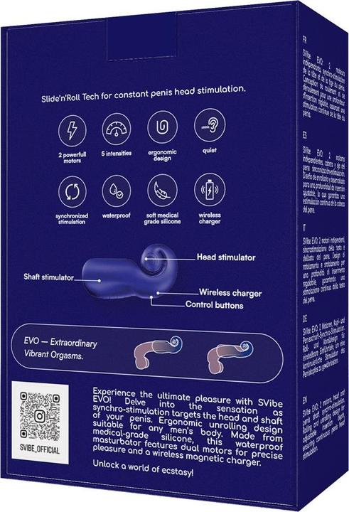 Image du produit Snail Vibe Masturbateur EVO - Bleu Marine