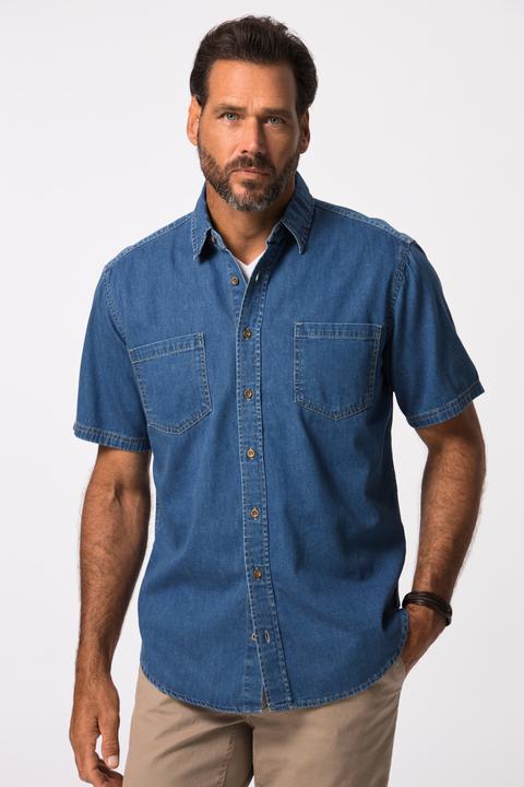 Immagine prodotto JP1880 Denimhemd, Denim, Halbarm, Modern Fit Passform, Kent Kragen, bis Gr. 8XL (3XL)