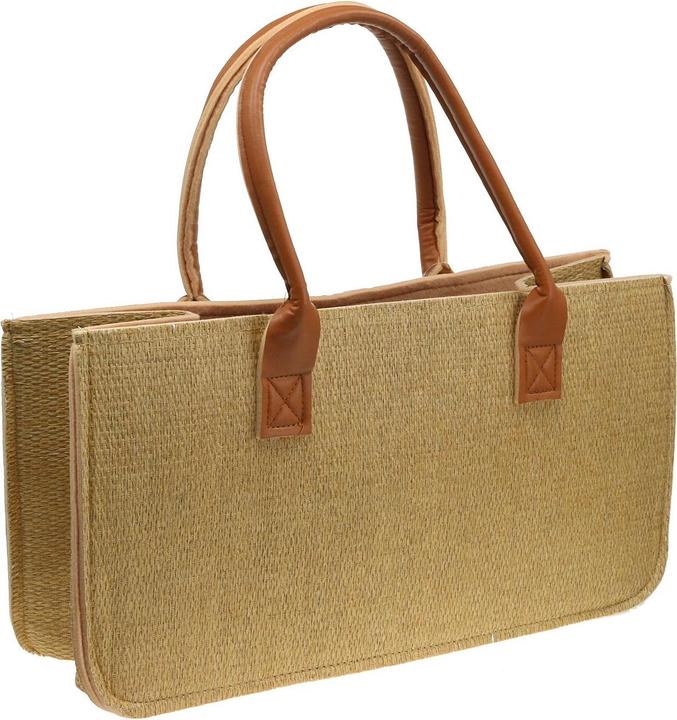 Produktbild Viana Dekorative Filztasche im Korbmuster Design mit Kunstleder Henkel