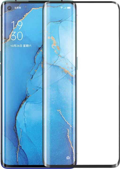 Produktbild PhoneLook 3D Tempered Glass Full Screen Display Schutzglas mit schwarzem Rahmen (1 Stk., Oppo Find X2 Neo)
