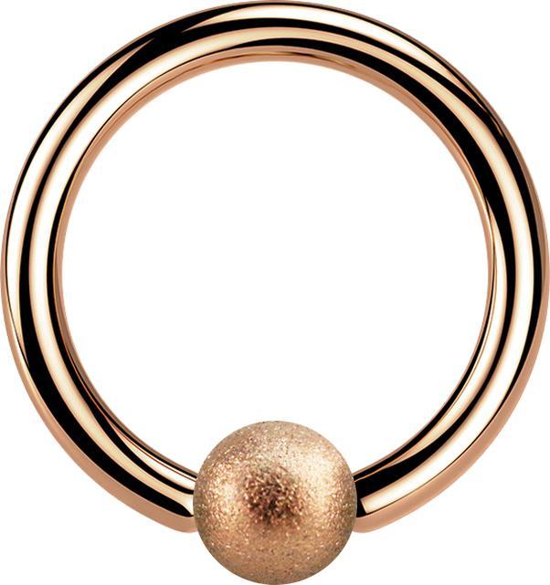Image du produit Star Piercing Micro Ball Closure anneau rose doré moucheté (sans laiton, Acier chirurgical 316L)