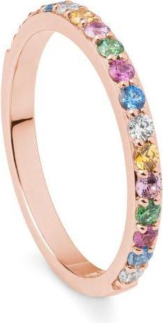 Immagine prodotto Breuning ANELLO - Brill. | Blu cielo | Verde mela | Saf. Rosa (52, 585/14 K Oro)