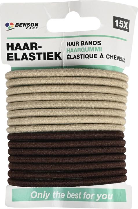 Immagine prodotto Benson Care Haargummi 15-tlg Beige/ Braun (Elastico per capelli)