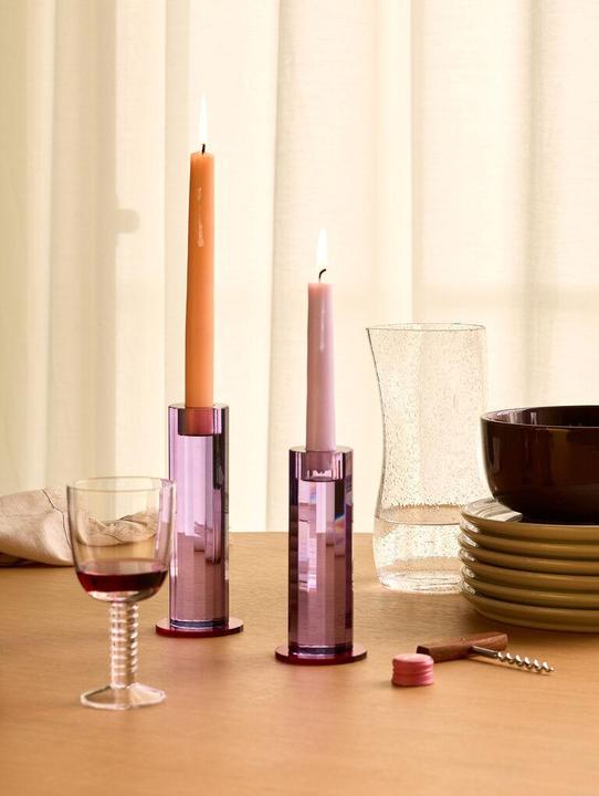 Actual product image Hübsch Cut Candleholders Purple (set of 2)