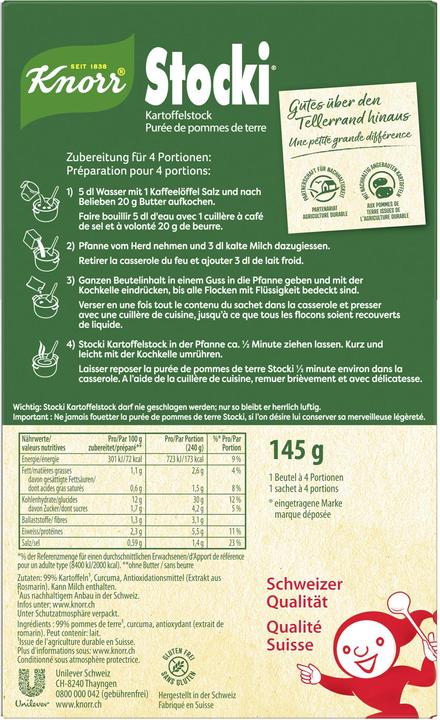 Nährwerte und Zutaten Knorr Stocki (145 g)