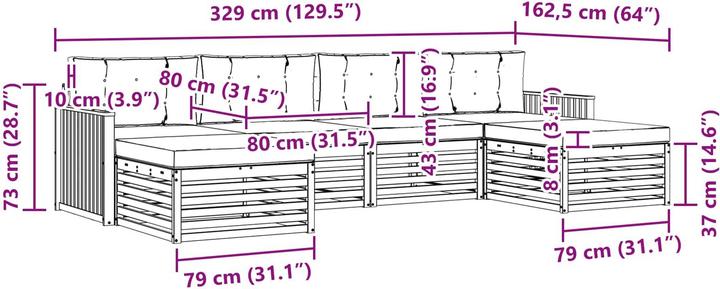 Produktbild vidaXL Outdoor-Sofa