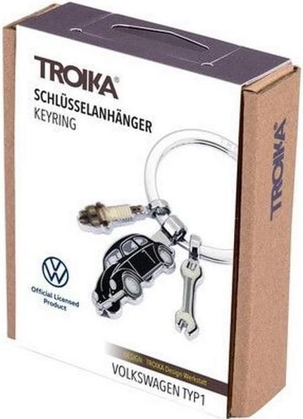 Actual product image Troika VOLKSWAGEN TYP1 Schlüsselanhänger Beetle, schwarz/silberfarben