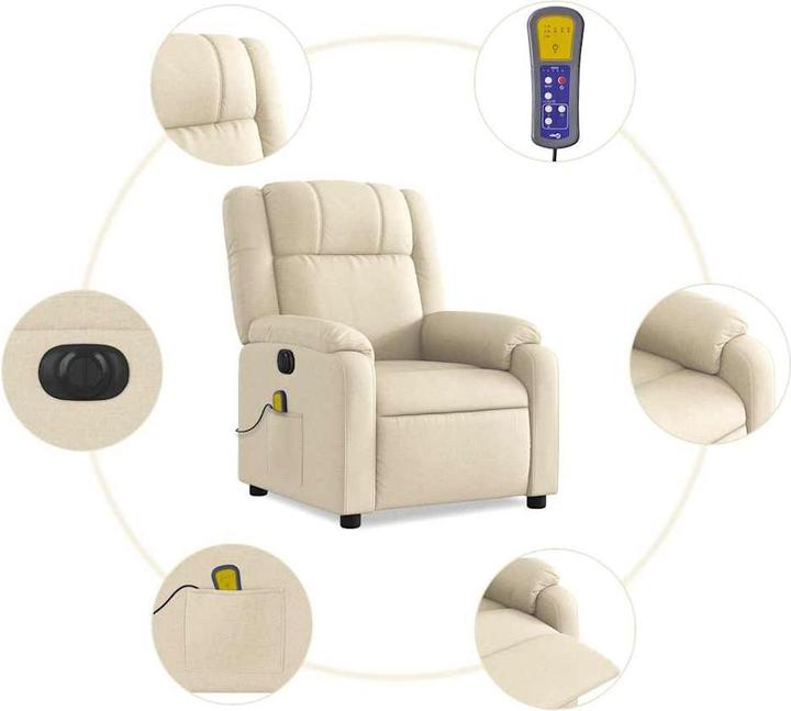 Immagine prodotto VidaXL Sedia da massaggio elettrica in tessuto