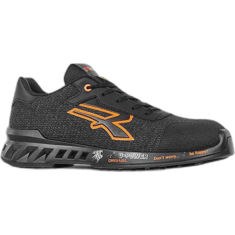 U-Power Herren Orange/Schwarz Sicherheitsschuhe, Sicherheitsschuh Bruce Gr.46 Schwarz/ S1p Src Esd En20345 Nyl.u.power (S1p, 46)
