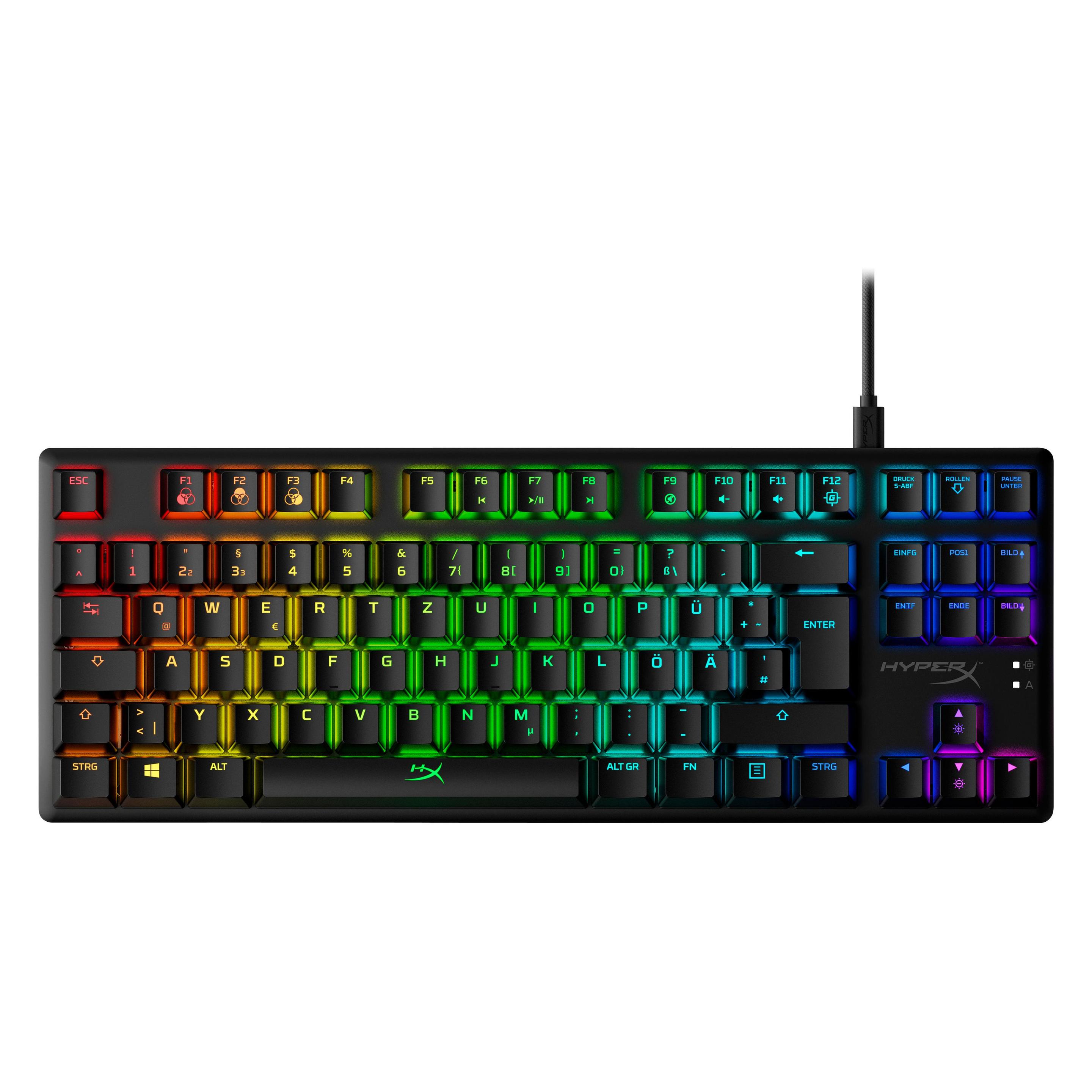 HP HyperX Alloy Origins Core (DE, Kabelgebunden), Tastatur, Schwarz