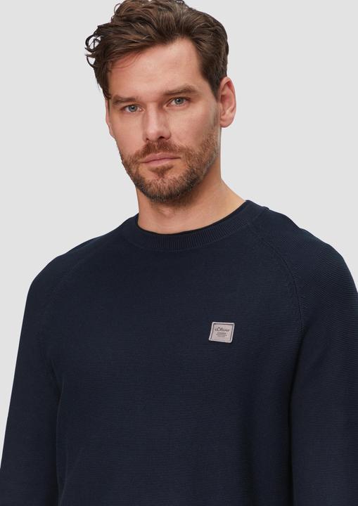 Actual product image s.Oliver Strickpullover Strickpullover mit Struktur und Label-Patch (XL)