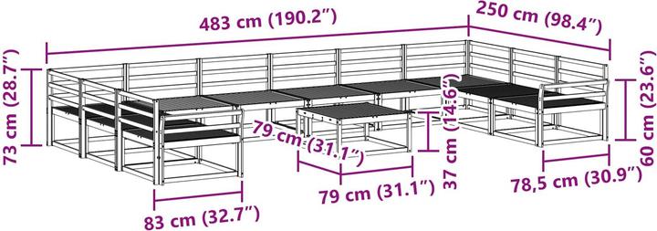Produktbild vidaXL Outdoor-Sofa