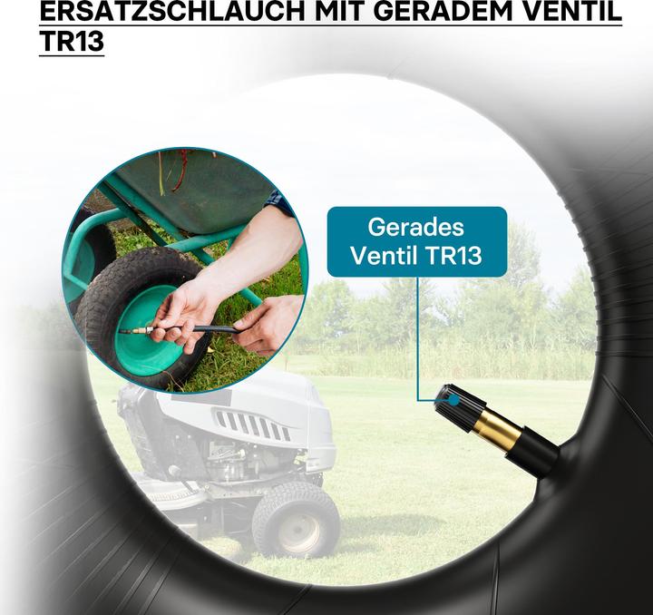 Produktbild Wiltec Schlauch Luftschlauch Rasenmäherreifen TR13 13x5.00-6 Rasentraktor Aufsitzmäher (Rasentraktor, Gartenmaschinen Ersatzteile)