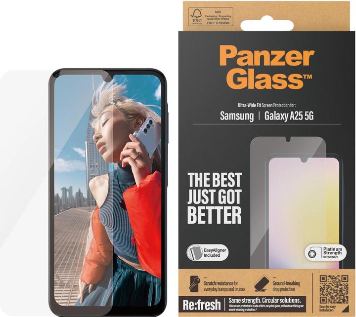 Actual product image PanzerGlass Ultra-Wide Fit (1 Piece, Samsung Galaxy A25 5G)