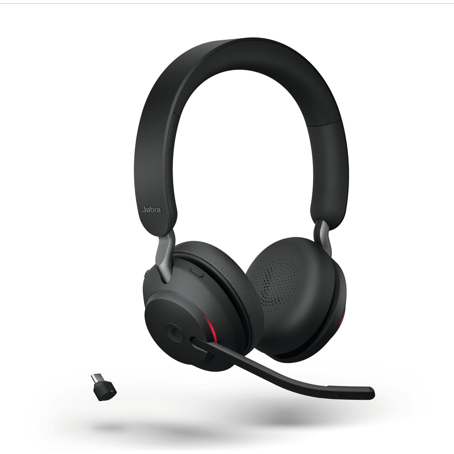Jabra Evolve2 65 MS (Kabellos, USB-C), Office Headset, Schwarz