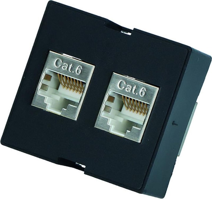 Werkstarck Plaque de modules interchangeables RJ45 Cat.6 (1 pcs)