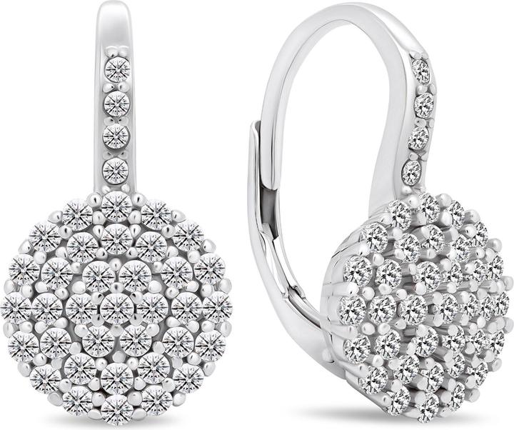 Actual product image Brilio Silver - Charming silver earrings with clear zircons EA379W