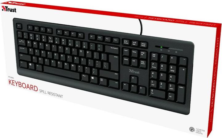 Produktbild Trust Primo Tastatur USB QWERTY US Englisch Schwarz (US, Kabelgebunden)