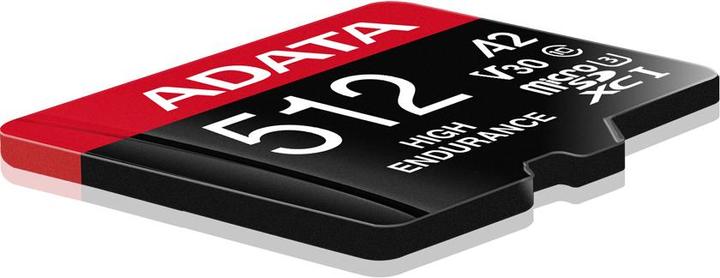 Actual product image Adata High Endurance 512 GB microSDXC (UHS-I U3, Class 10, V30, A2) (512 GB, microSDXC, U3, UHS-I)