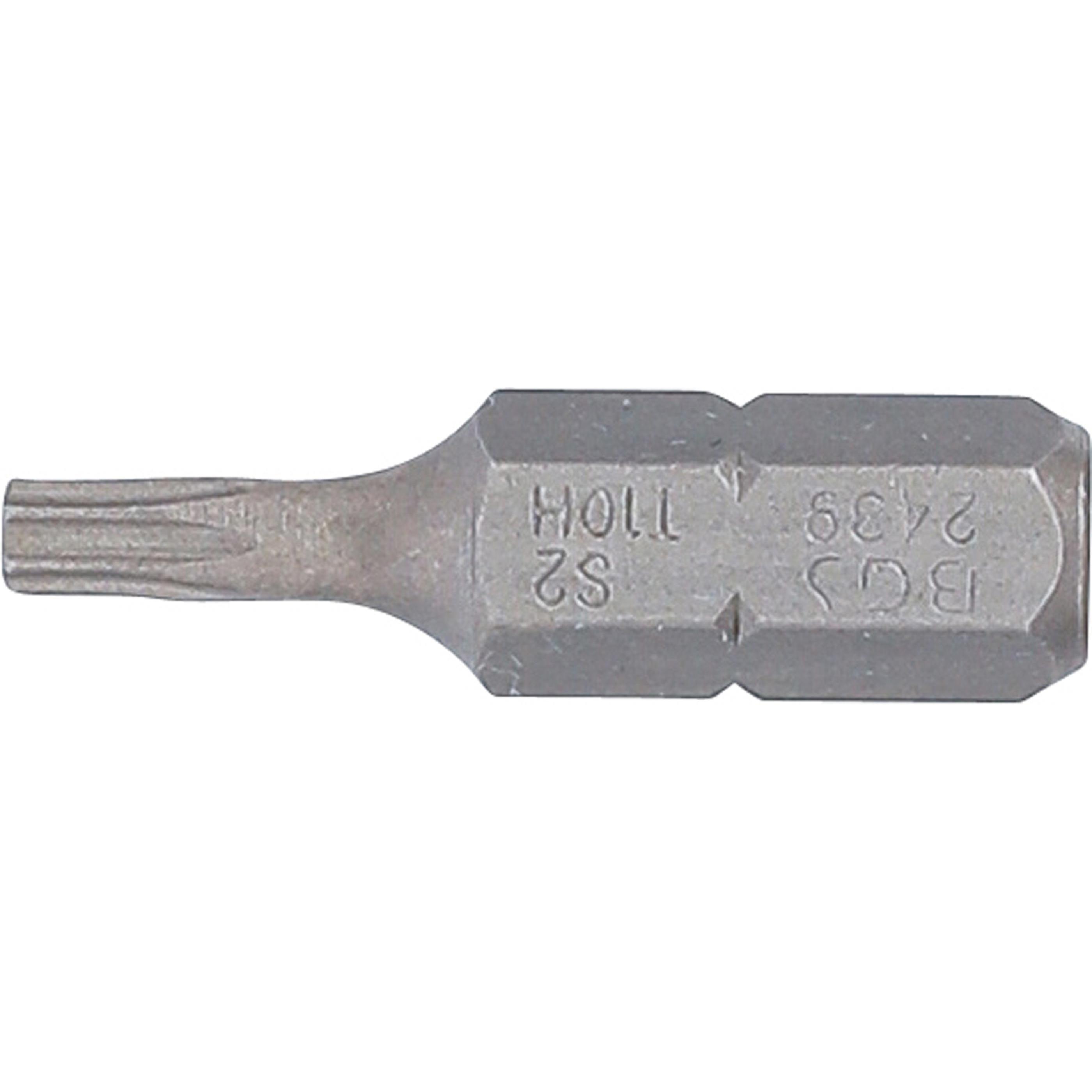 Thumbnail - BGS, Bits, Bit Länge 25 mm Antrieb Aussensechskant 6,3 mm (1/4") T-Profil (für Torx) mit Bohrung T10 (T10)