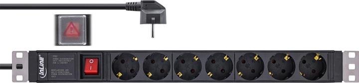 Actual product image InLine 19" socket strip (7 x, CEE 7/3, 2 m)