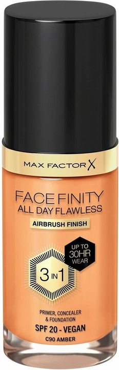 Max Factor Facefinity All Day Flawless 3 In 1 Foundation 90-Amber 30ml (C90 Amber)