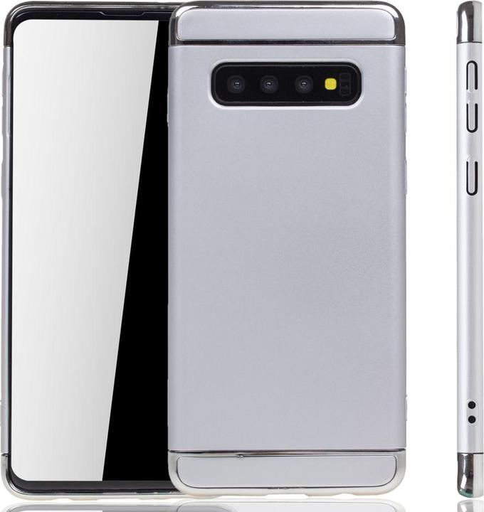Produktbild König Design Handyhülle für Samsung Galaxy S10 Schutzcase Backcover Bumper Etuis Case Silber (Samsung Galaxy S10+)