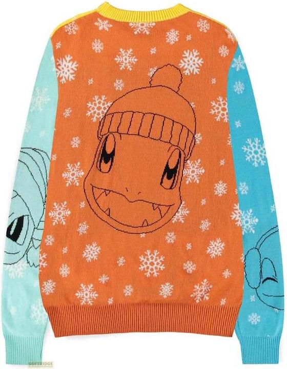 Immagine prodotto Difuzed Pokémon - Pikachu Bulbasaur Squirtle & Charmender Christmas Jumper - XS (S)