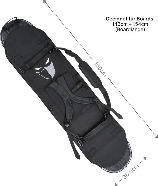 Hermex Snowboard-Rucksack 150cm Tragetasche Transporttasche Tragehilfe (150 cm)