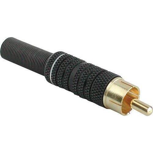 InLine Cinchstecker Lötversion, Audio Stecker, Schwarz