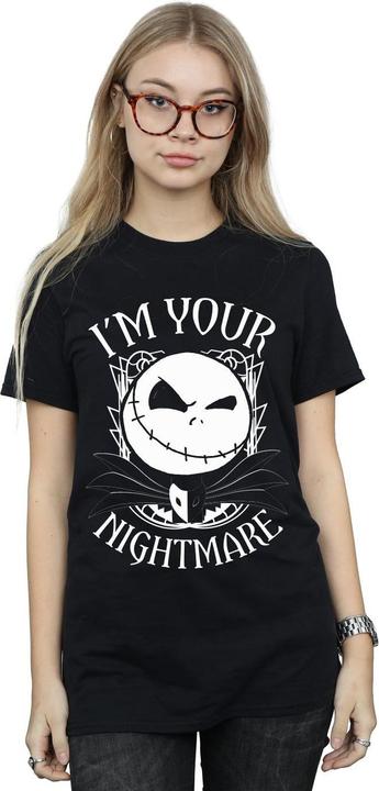 Actual product image Disney Womens/Ladies Nightmare Before Christmas Nightmare Cotton Boyfriend T-Shirt (XXL)
