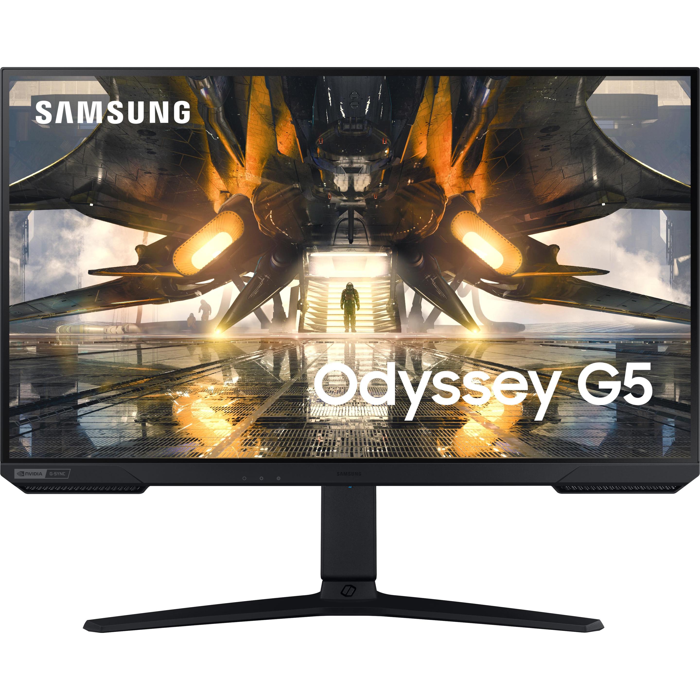 Samsung Odyssey G5A (2560 x 1440 Pixel, 27"), Monitor, Schwarz