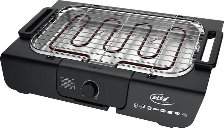 Immagine prodotto Elta Elektrischer Tischgrill, schwarz, 2000 Watt (2 kW)