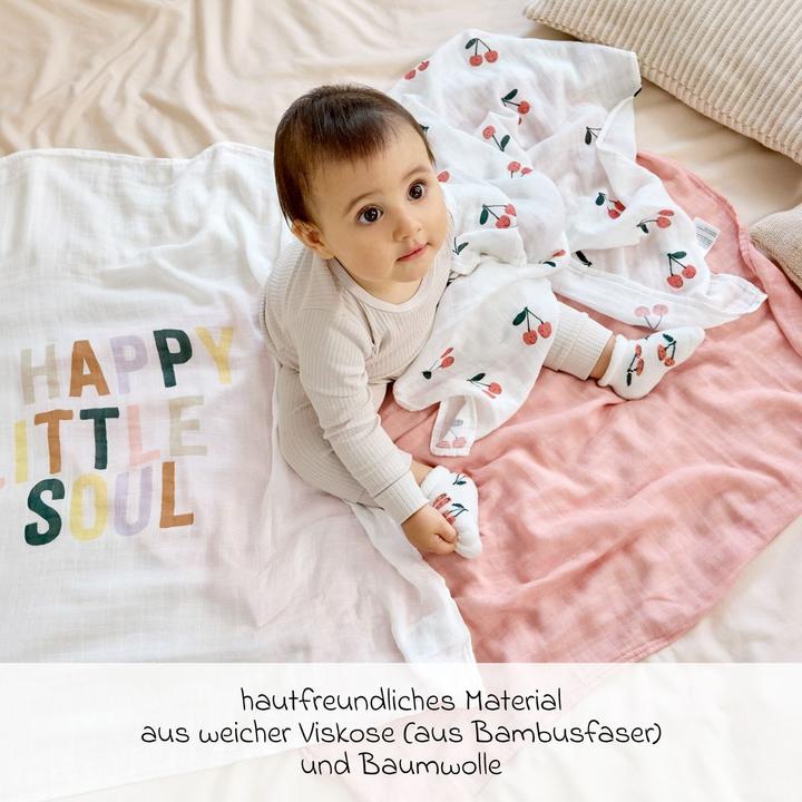 Immagine prodotto Lässig Mullwindeln & Mulltücher Mulltuch 3er Pack Heavenly Soft Swaddle L (80 cm, 80 cm)
