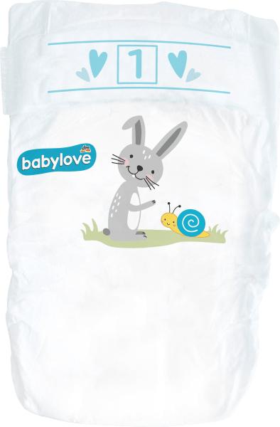 Actual product image dm babylove Premium nappies (Size 1, Pack, 28 pcs.)