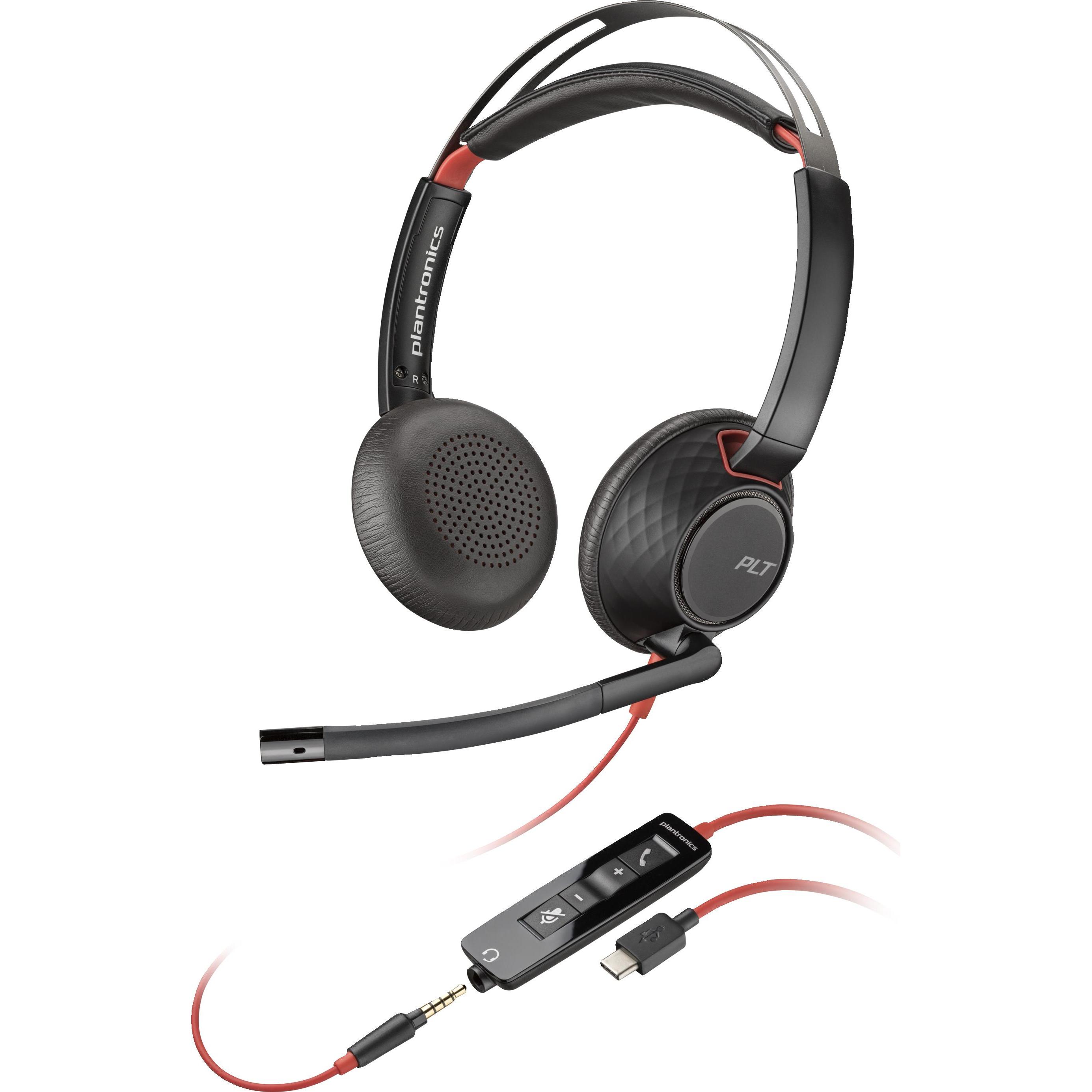 HP Blackwire C5220 USB-C Headset (Kabelgebunden, USB-C), Office Headset, Schwarz