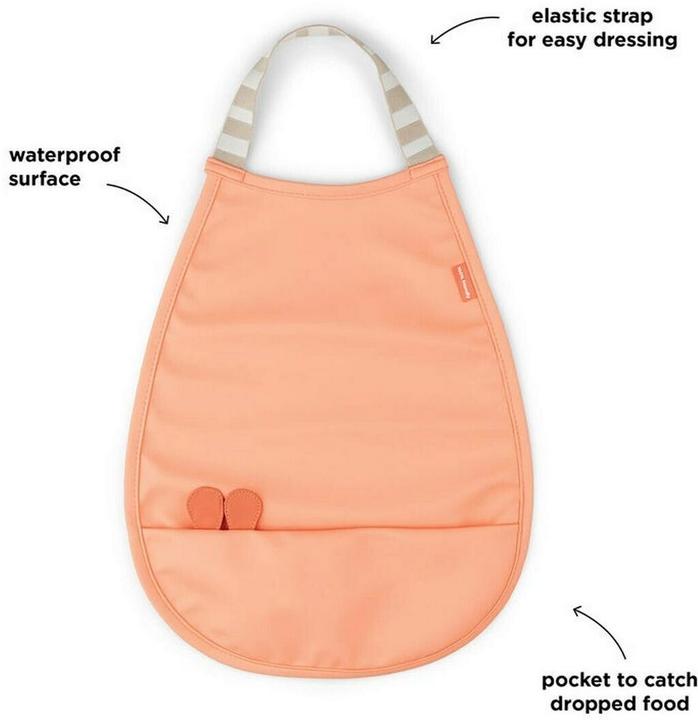 Produktbild Done by Deer Pull-over Lätzchen Raffi koralle (6 Monate)