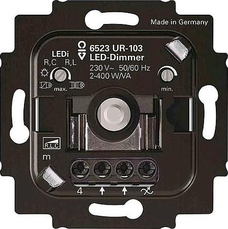 Produktbild Busch-Jaeger Busch-Drehdimmer LED 6523 UR-103 Universaldimmer UP 2-400 Watt