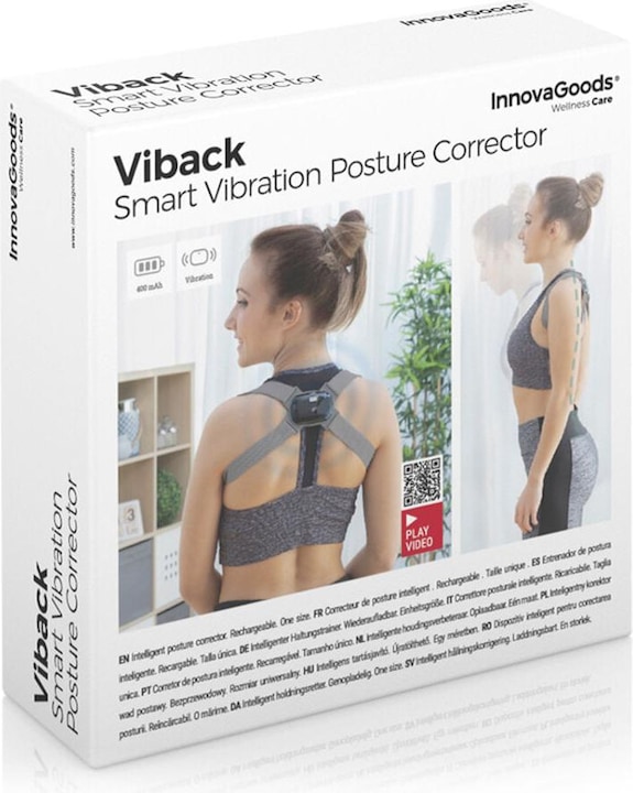 Actual product image InnovaGoods Intelligent rechargeable posture trainer with Viback vibration