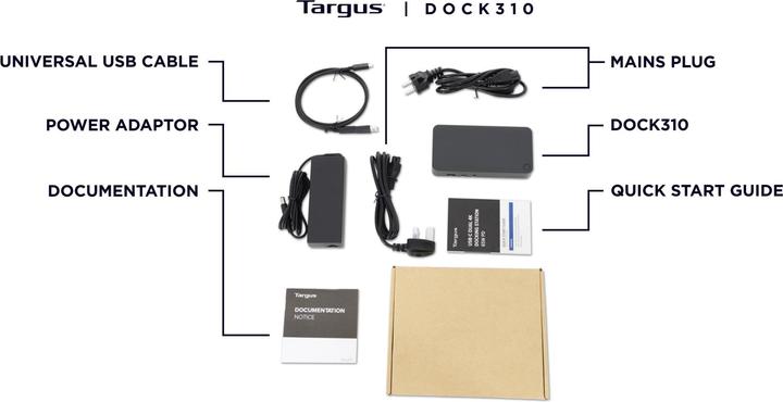 Actual product image Targus DOCK310EUZ (USB-C, 9 ports)