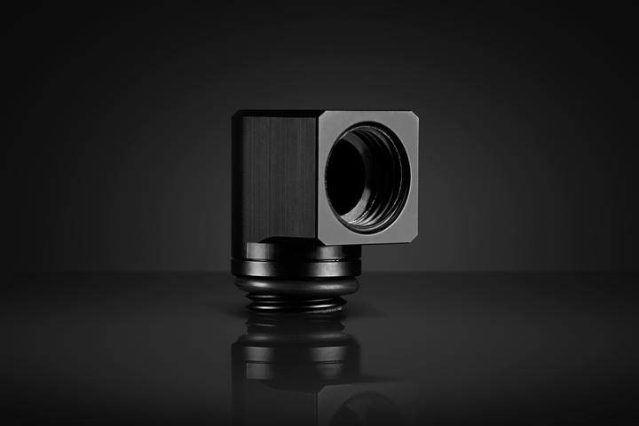 Produktbild EKWB EK-Torque Micro Adapter 90 Grad G1/4 Zoll AG auf G1/4 Zoll IG - drehbar