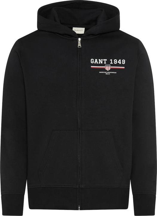Image du produit GANT Sweat à capuche zippé avec motif (M)