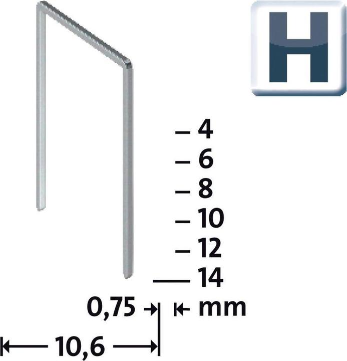 Produktbild Novus Feindrahtklammern 37/6 hart
