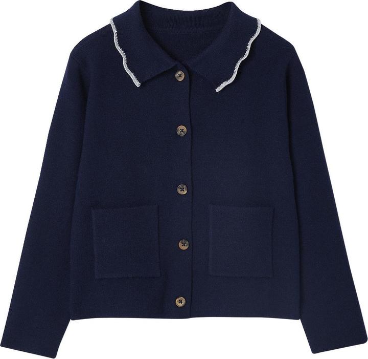 Actual product image Vertbaudet Mädchen Cardigan mit Glitzer-Kragen (158)