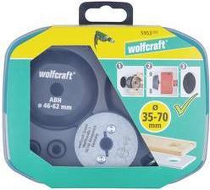 Actual product image wolfcraft wolfcraft 1 Aufbohrhilfeset Ø35-70mm (70 millimetres)