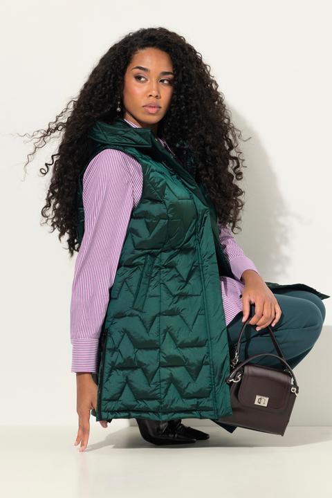 Image du produit Ulla Popken Gilet matelassé sans manches, aspect duvet, matière recyclée, col rond (42, 44)